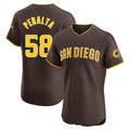 tocy S.Diego Padres #58 Wandy Peralta Player Brown Home Limited Elite Stitched Jerseys