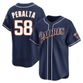 tocy S.Diego Padres #58 Wandy Peralta Player Navy Cooperstown Collection Limited Home Stitched Jerseys