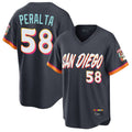 tocy S.Diego Padres #58 Wandy Peralta Player Obsidian 2026 City Connect Home Limited T-shirt Stitched Jerseys