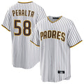tocy S.Diego Padres #58 Wandy Peralta Player White Home Game Stitched Jerseys