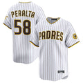 tocy S.Diego Padres #58 Wandy Peralta Player White Limited Home Stitched Jerseys