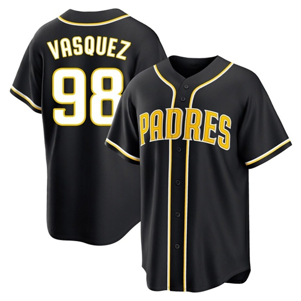 tocy S.Diego Padres #98 Randy Vasquez Player Black 2026 Fashion Home Stitched Jerseys