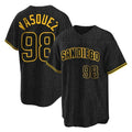 tocy S.Diego Padres #98 Randy Vasquez Player Black Snake Skin City Home Game Stitched Jerseys