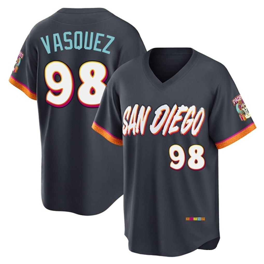 tocy S.Diego Padres #98 Randy Vasquez Player Obsidian 2026 City Connect Home Limited T-shirt Stitched Jerseys