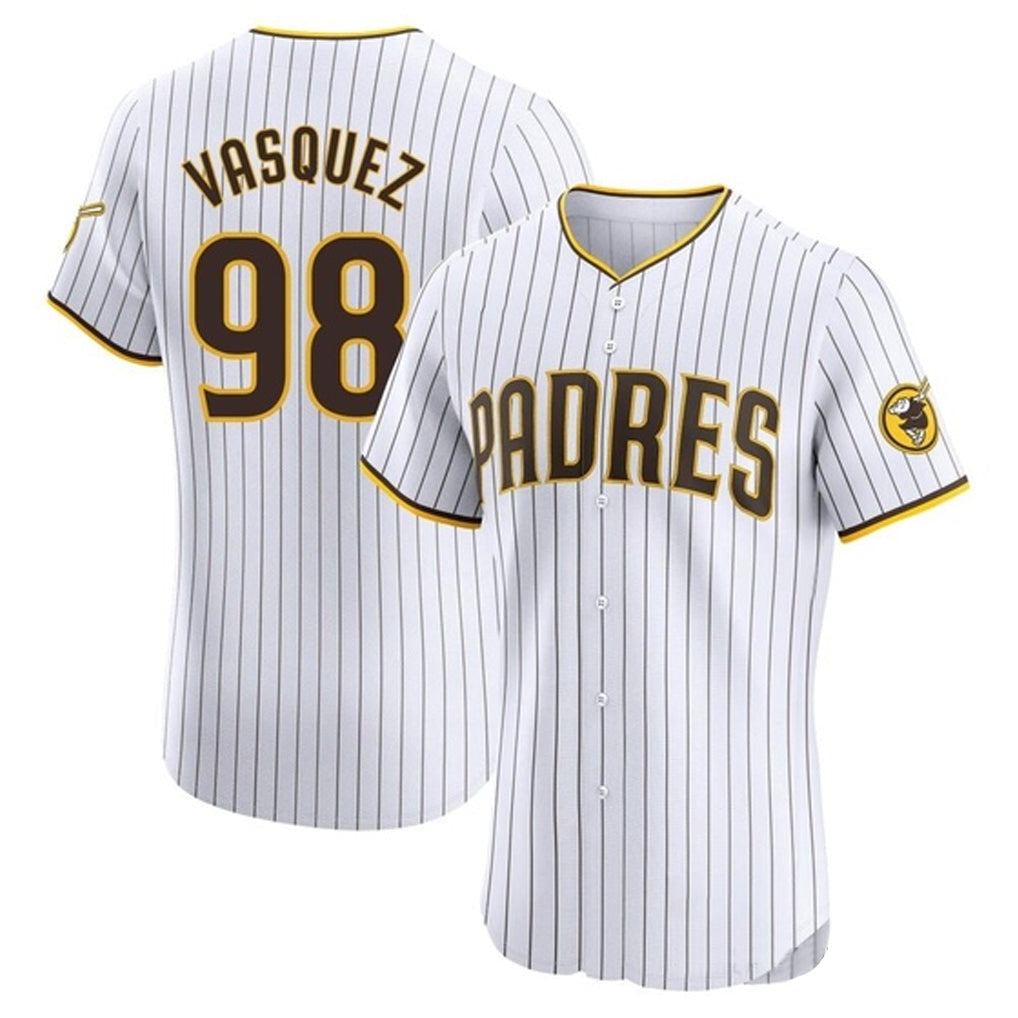tocy S.Diego Padres #98 Randy Vasquez Player White Home Limited Elite Stitched Jerseys