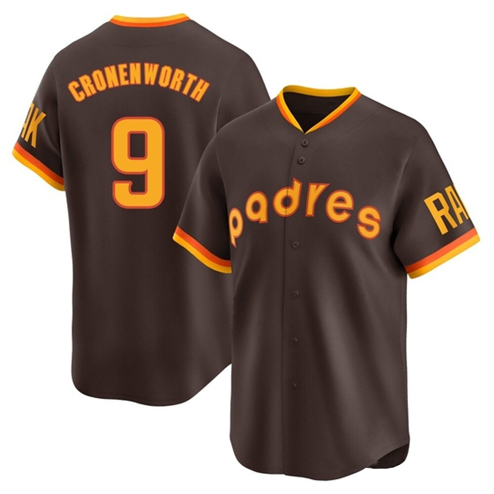 tocy S.Diego Padres #9 Jake Cronenworth Player Brown Home Cooperstown Collection Replica Game Stitched Jerseys