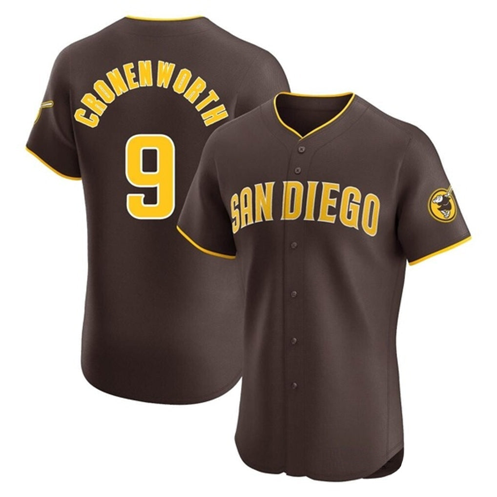 tocy S.Diego Padres #9 Jake Cronenworth Player Brown Home Limited Elite Stitched Jerseys