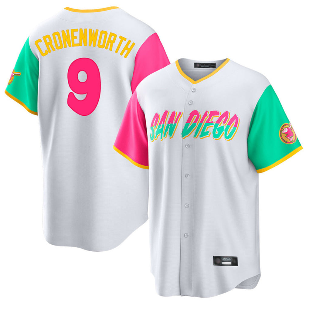 tocy S.Diego Padres #9 Jake Cronenworth Player White City Connect Home Game Stitched Jerseys