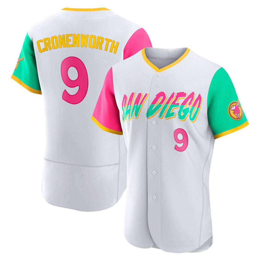 tocy S.Diego Padres #9 Jake Cronenworth Player White City Connect Home Limited Elite Stitched Jerseys