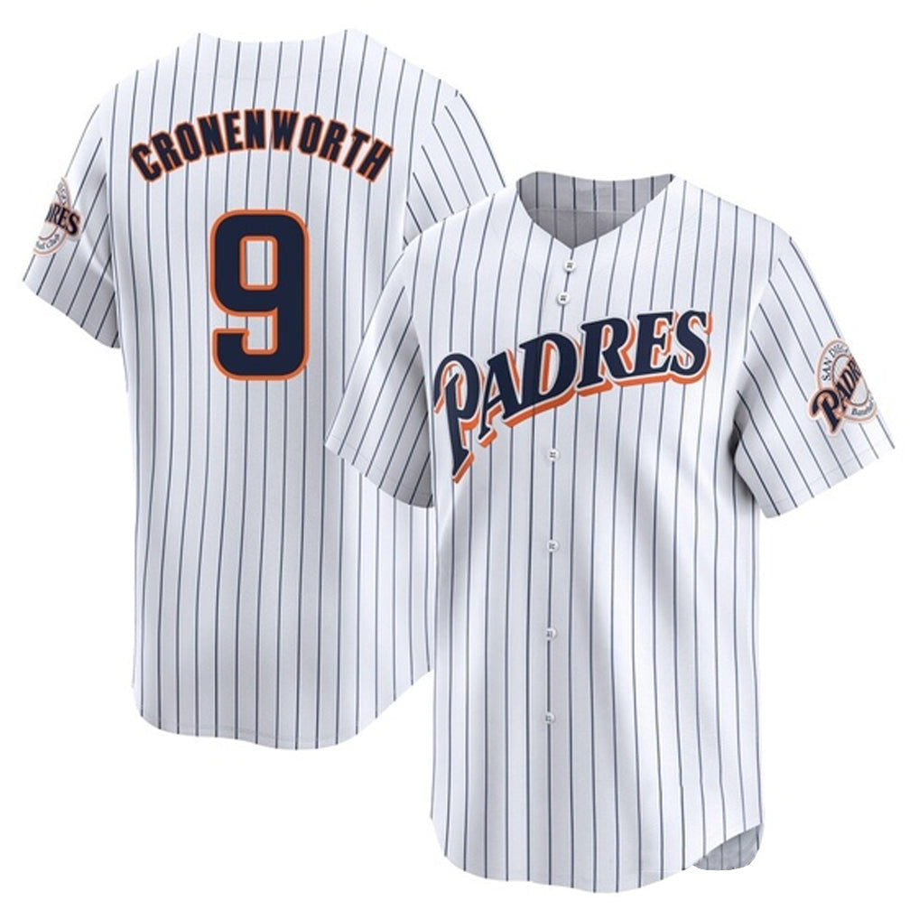 tocy S.Diego Padres #9 Jake Cronenworth Player White Cooperstown Collection Limited Home Stitched Jerseys