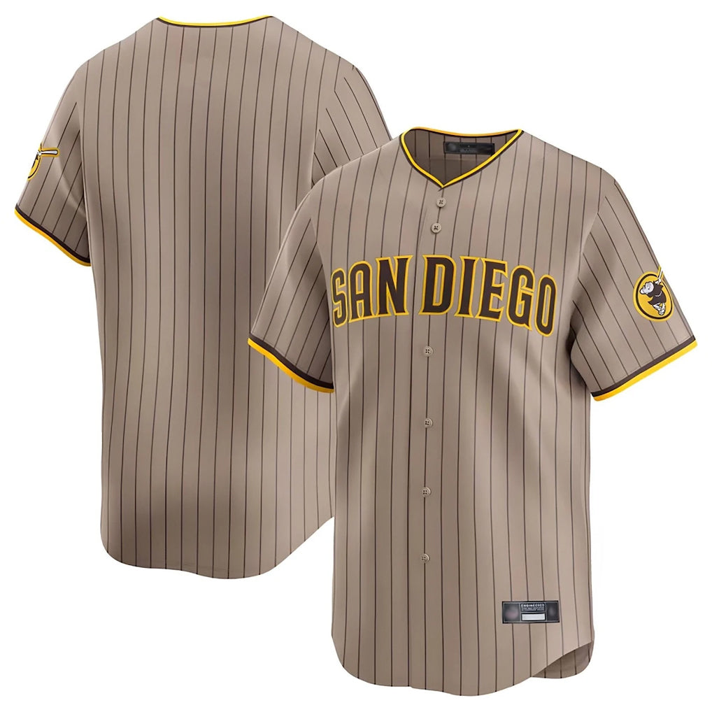 tocy S.Diego Padres Blank Player Khaki Home Limited Stitched Jerseys