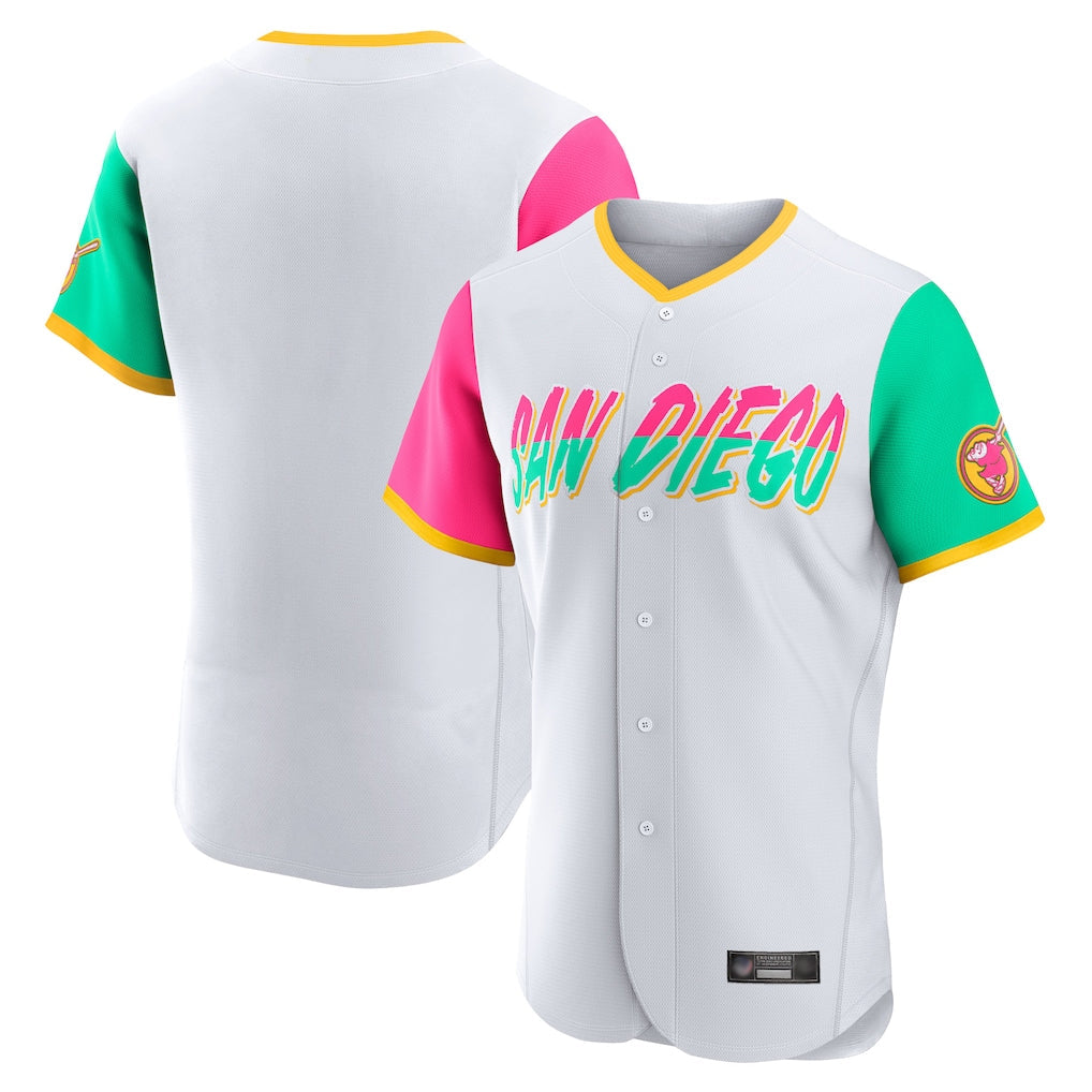 tocy S.Diego Padres Blank Player White City Connect Home Limited Elite Stitched Jerseys