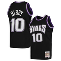 tocy S.Kings #10 Mike Bibby Mitchell & Ness Black Hardwood Classics Swingman Jerseys
