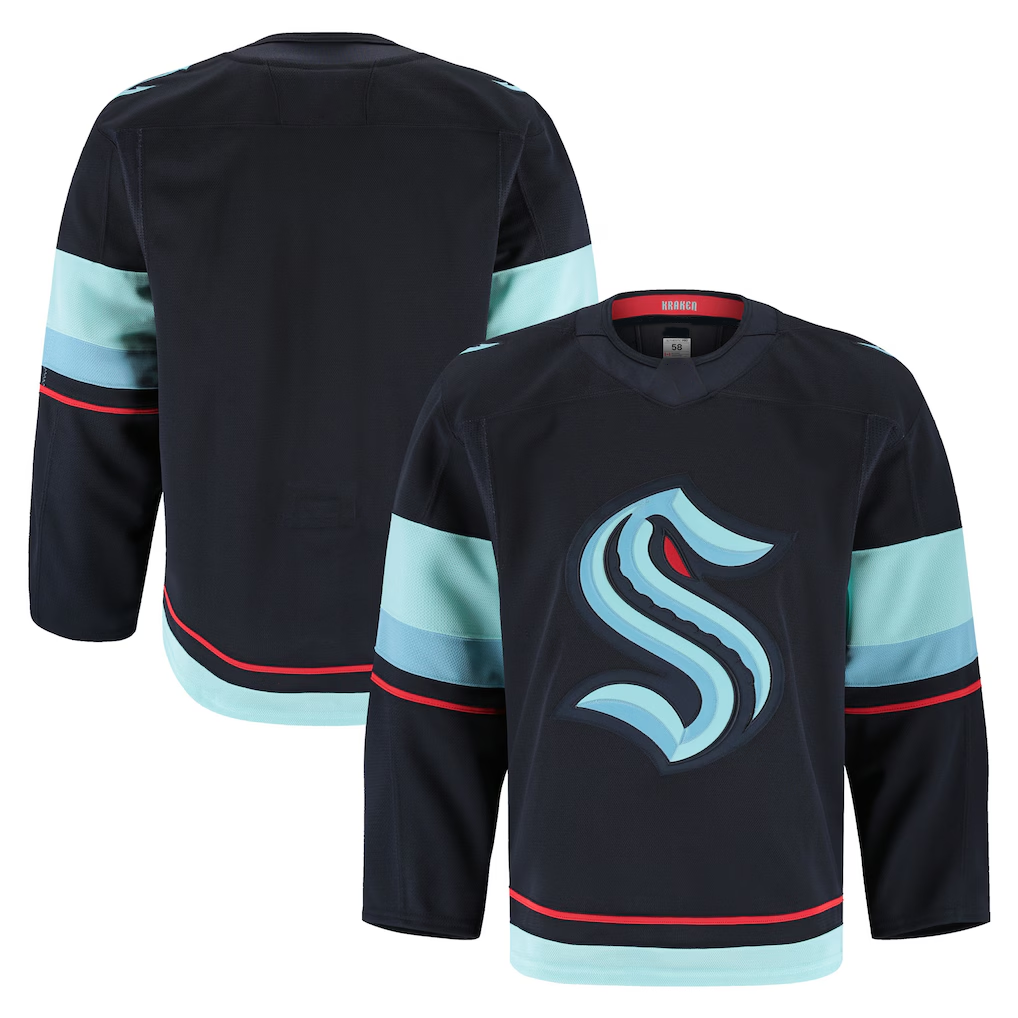 Tocy S.Kraken Deep Sea Blue Home Authentic Pro Jerseys