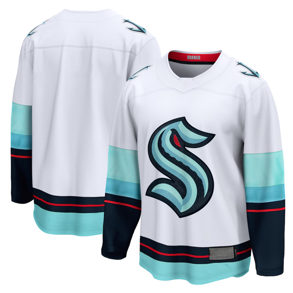 Tocy S.Kraken White Away Breakaway Jerseys
