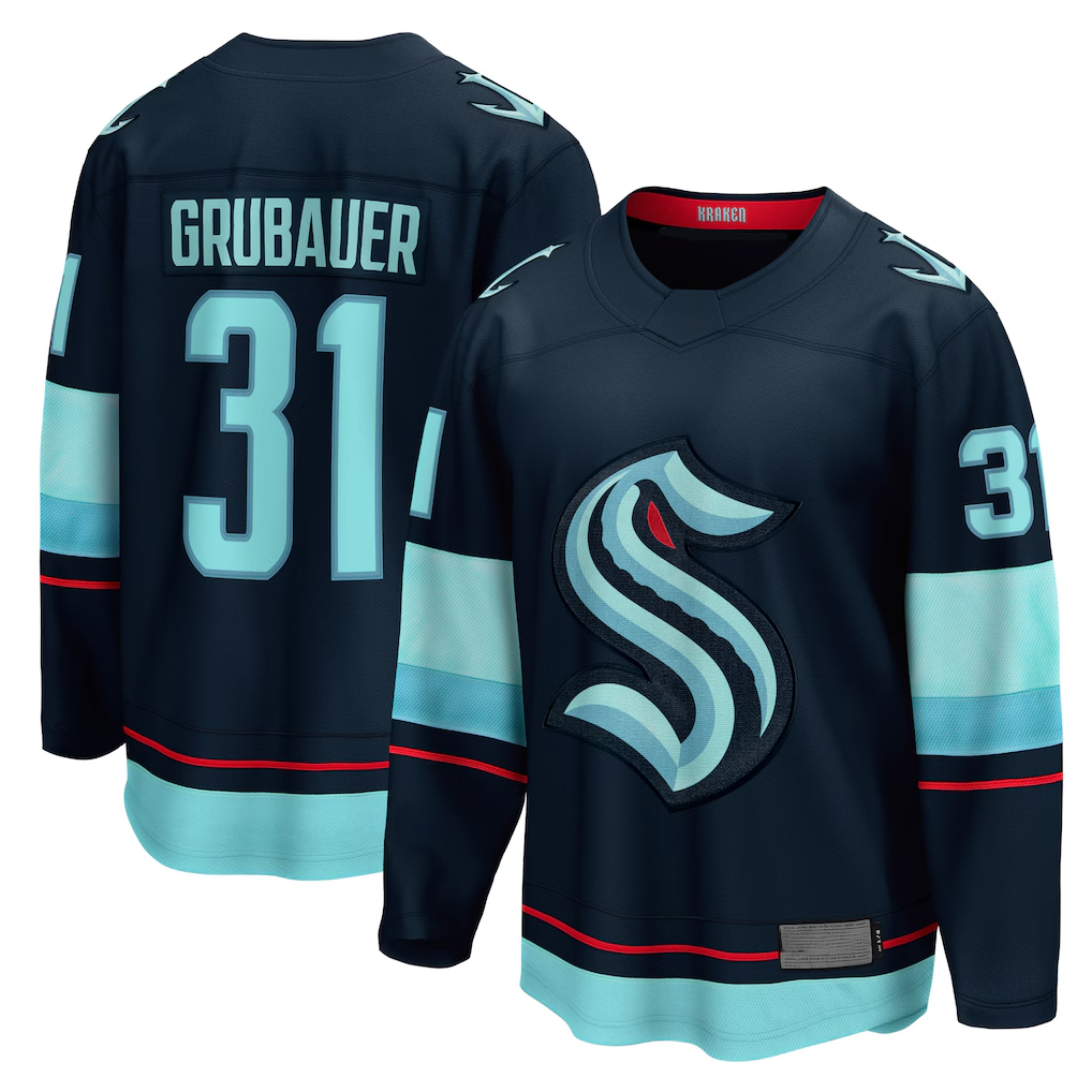 Tocy S.Kraken #31 Philipp Grubauer Navy Home Breakaway Player Jerseys