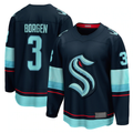 Tocy S.Kraken #3 Will Borgen Deep Sea Blue Home Breakaway Player Jerseys