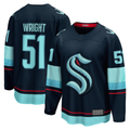 Tocy S.Kraken #51 Shane Wright Deep Sea Blue Home Breakaway Player Jerseys
