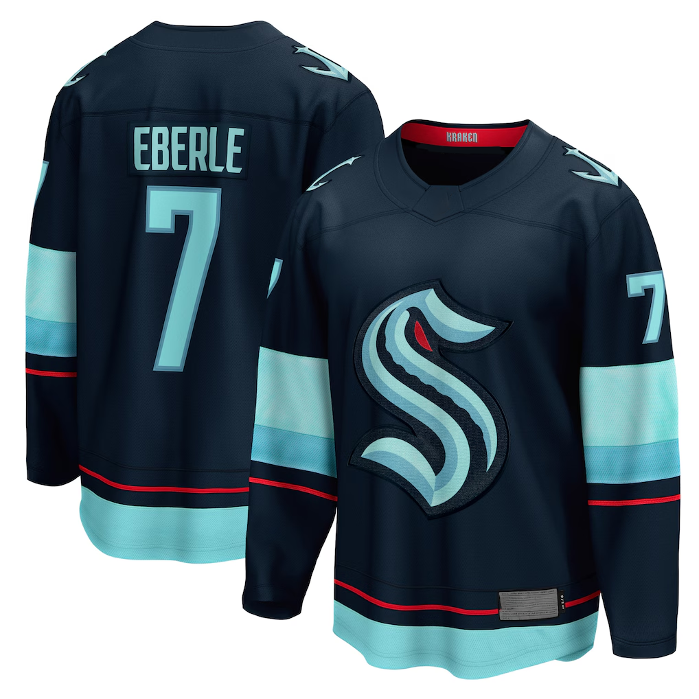 Tocy S.Kraken #7 Jordan Eberle Navy Home Breakaway Player Jerseys