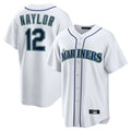 tocy S.Mariners #12 Josh Naylor Player White Home Game Stitched Jerseys