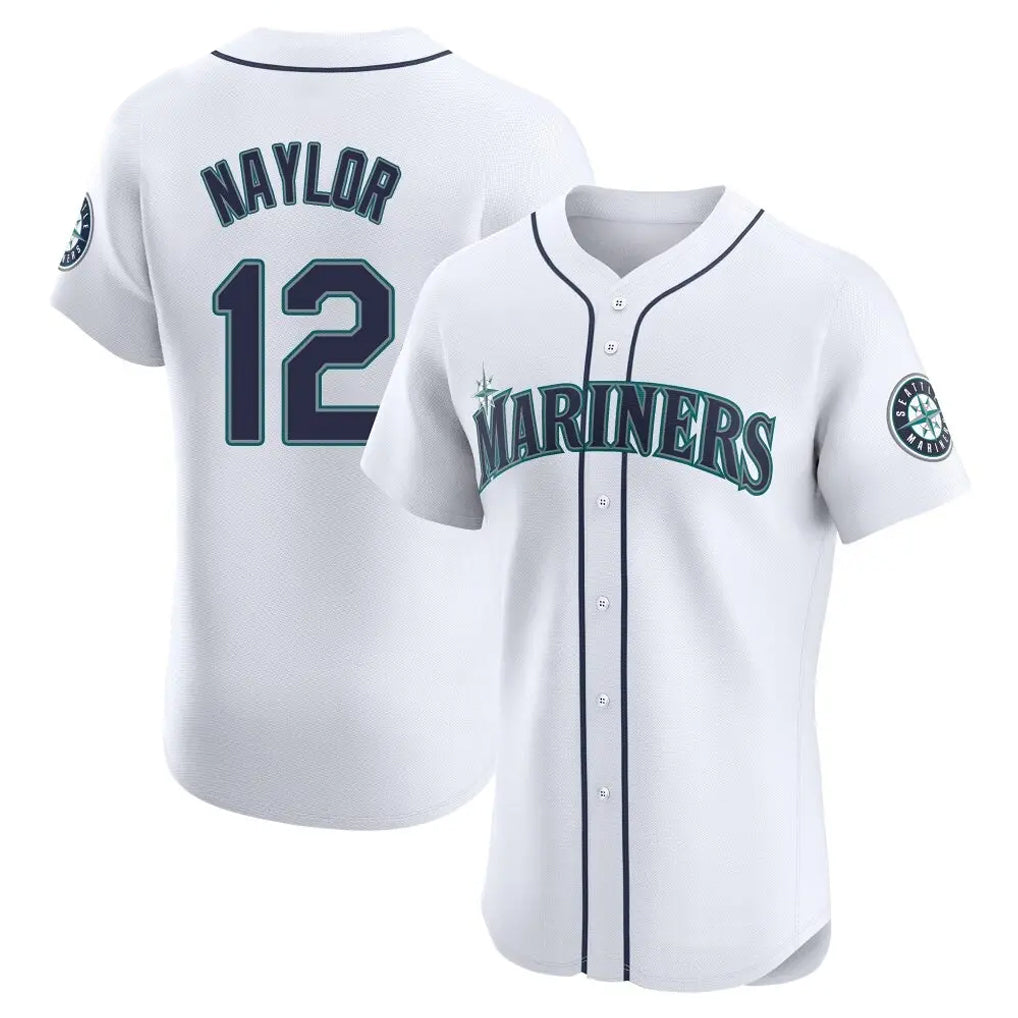 tocy S.Mariners #12 Josh Naylor Player White Home Limited Elite Stitched Jerseys
