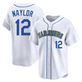 tocy S.Mariners #12 Josh Naylor Player White Pitch Fashion Game Stitched Jerseys