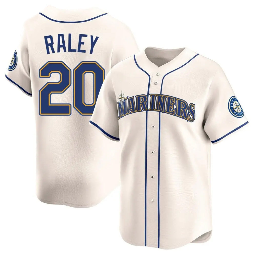 tocy S.Mariners #20 Luke Raley Player Cream Home Limited Stitched Jerseys