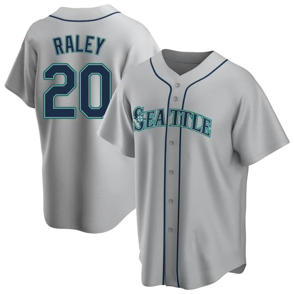 tocy S.Mariners #20 Luke Raley Player Gray Home Game Stitched Jerseys