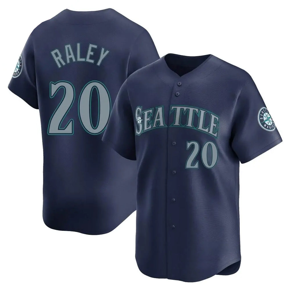 tocy S.Mariners #20 Luke Raley Player Navy Home Limited Stitched Jerseys
