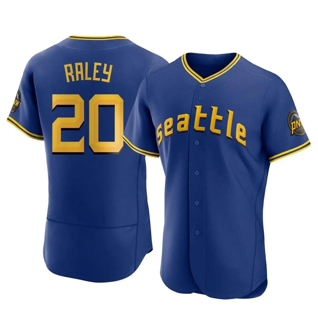 tocy S.Mariners #20 Luke Raley Player Royal City Connect Home Limited Elite Stitched Jerseys