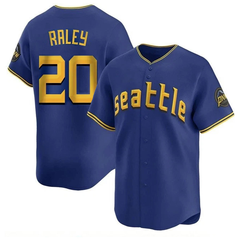 tocy S.Mariners #20 Luke Raley Player Royal City Connect Home Limited Stitched Jerseys