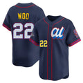 tocy S.Mariners #22 Bryan Woo Player Navy American League All-Star Edition Limited Stitched Jerseys