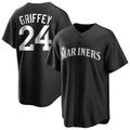 tocy S.Mariners #24 Ken Griffey Jr Player Black Home Limited Stitched Jerseys