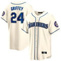 tocy S.Mariners #24 Ken Griffey Jr Player Cream Cooperstown Home Limited Stitched Jerseys