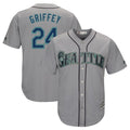 tocy S.Mariners #24 Ken Griffey Jr Player Gray Cool Base Home Game Stitched Jerseys