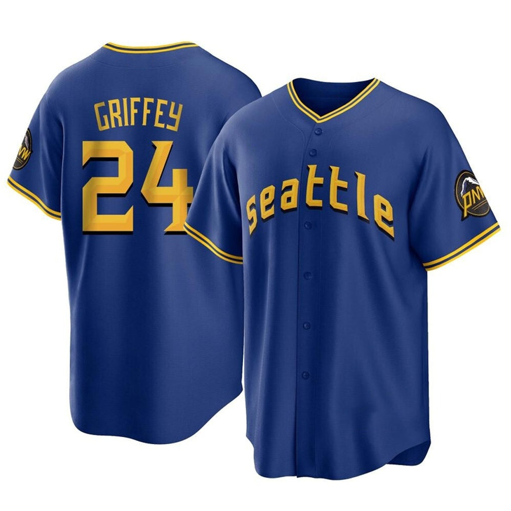 tocy S.Mariners #24 Ken Griffey Jr Player Royal City Connect Home Game Stitched Jerseys