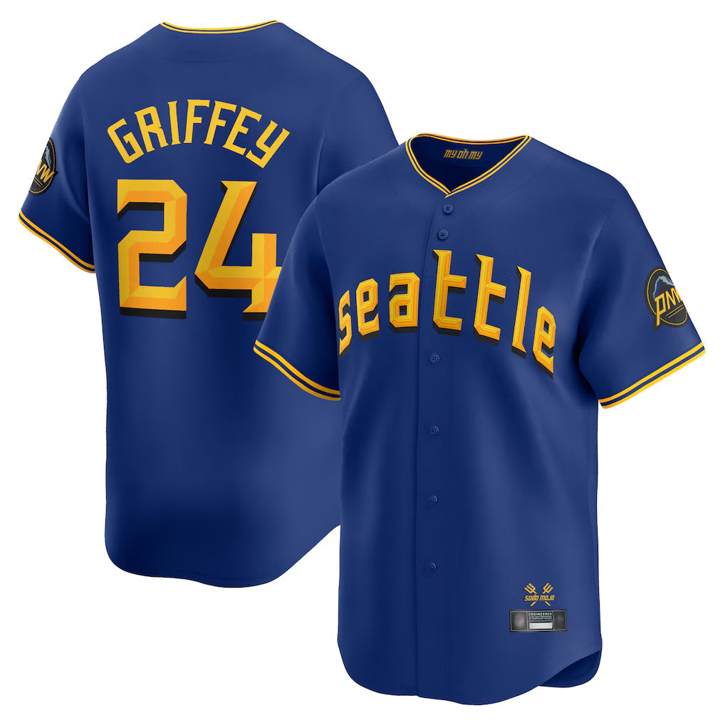 tocy S.Mariners #24 Ken Griffey Jr Player Royal City Connect Home Limited Stitched Jerseys