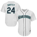 tocy S.Mariners #24 Ken Griffey Jr Player White Cool Base Home Game Stitched Jerseys