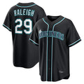 tocy S.Mariners #29 Cal Raleigh Player Black Fashion Home Limited Stitched Jerseys