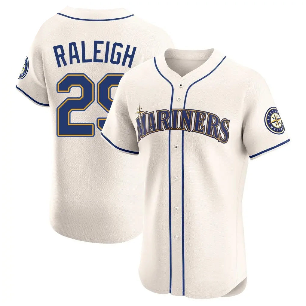 tocy S.Mariners #29 Cal Raleigh Player Cream Home Limited Elite Stitched Jerseys