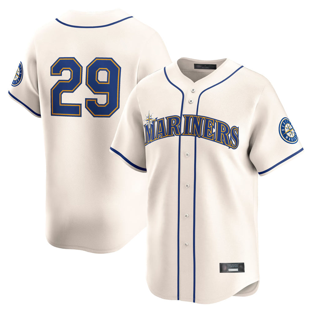 tocy S.Mariners #29 Cal Raleigh Player Cream Home Limited Stitched Jerseys