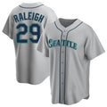 tocy S.Mariners #29 Cal Raleigh Player Gray Home Game Stitched Jerseys