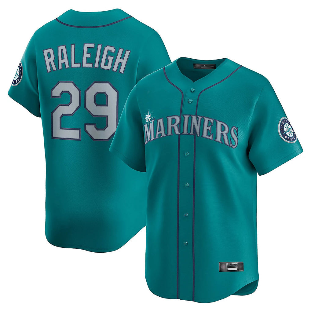 tocy S.Mariners #29 Cal Raleigh Player Teal Home Limited Stitched Jerseys
