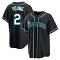 tocy S.Mariners #2 Cole Young Player Black Fashion Home Limited Stitched Jerseys