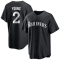 tocy S.Mariners #2 Cole Young Player Black Home Limited Stitched Jerseys