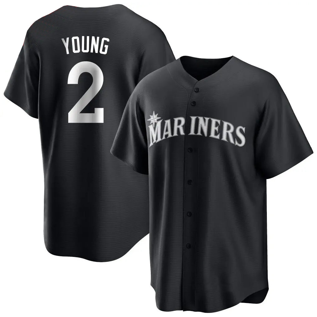 tocy S.Mariners #2 Cole Young Player Black Home Limited Stitched Jerseys