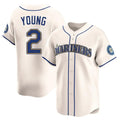 tocy S.Mariners #2 Cole Young Player Cream Home Limited Stitched Jerseys