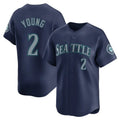 tocy S.Mariners #2 Cole Young Player Navy Home Limited Stitched Jerseys