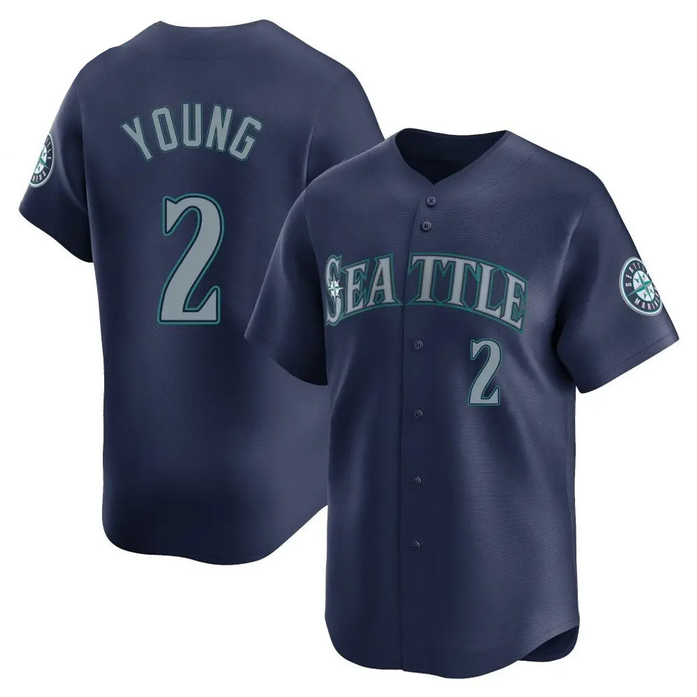 tocy S.Mariners #2 Cole Young Player Navy Home Limited Stitched Jerseys