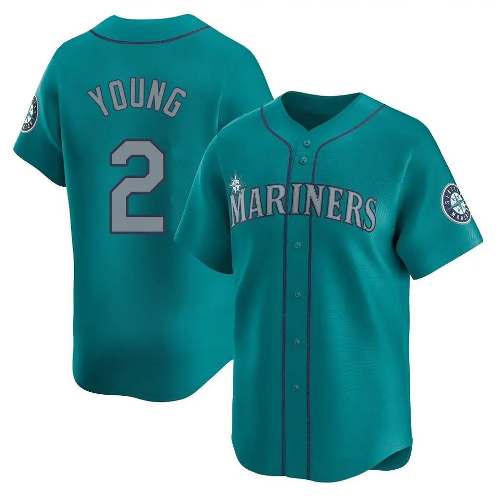 tocy S.Mariners #2 Cole Young Player Teal Home Limited Stitched Jerseys